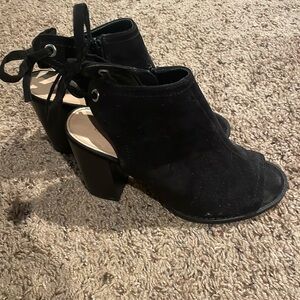 Women’s LC Lauren Conrad Peek-a-boo bootie heels